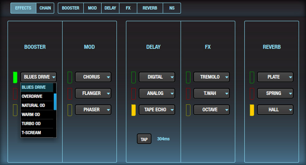 boss katana 50 mkii effects list