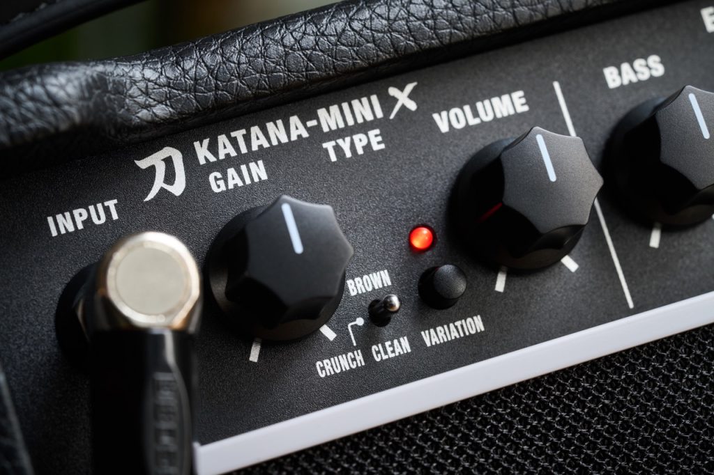 BOSS Katana-Mini X portable amplifier preamp control section