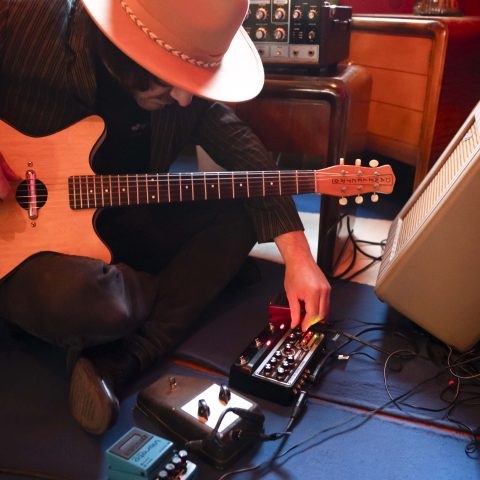 Alessandro "Asso" Stefana with Roland RE-301 Chorus Echo, BOSS VB-2W Vibrato, and BOSS RE-202 Space Echo