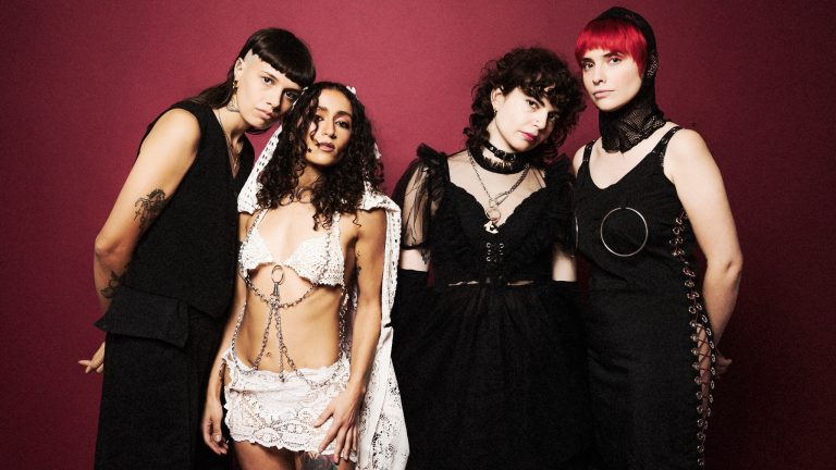ĠENN (L-R): drummer Sofia Rosa Cooper, vocalist Leona Farrugia, bassist Leanne Zammit, and guitarist Janelle Borg