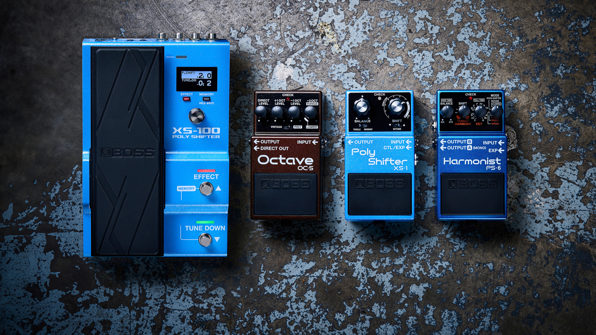 BOSS XS-100, XS-1, PS-6, and OC-5