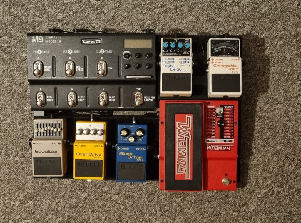 GENN guitarist Janelle Borg's pedalboard