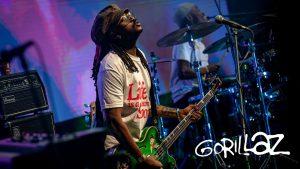 Gorillaz bassist Seye Adelekan, credit Jalil Olmedo