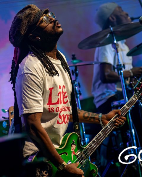 Gorillaz bassist Seye Adelekan, credit Jalil Olmedo