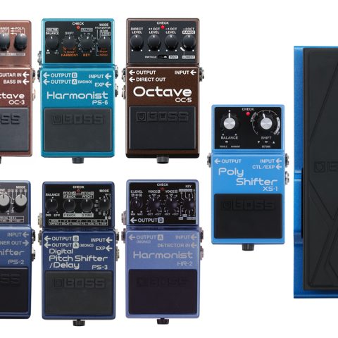 BOSS OC-2, OC-3, OC-5, PS-2, PS-3, PS-5, PS-5, HR-2, XS-1, and XS-100