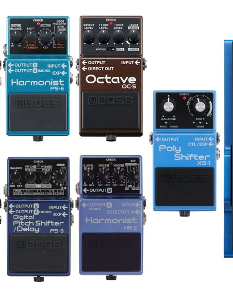 BOSS OC-2, OC-3, OC-5, PS-2, PS-3, PS-5, PS-5, HR-2, XS-1, and XS-100