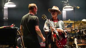 Doyle Bramhall II and his guitar tech, Mattias Johansson