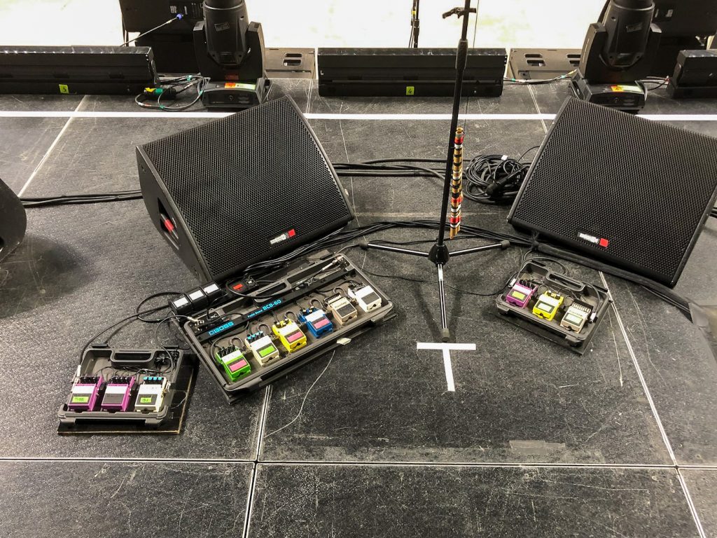 The Cure guitarist and vocalist Robert Smith's pedalboards.