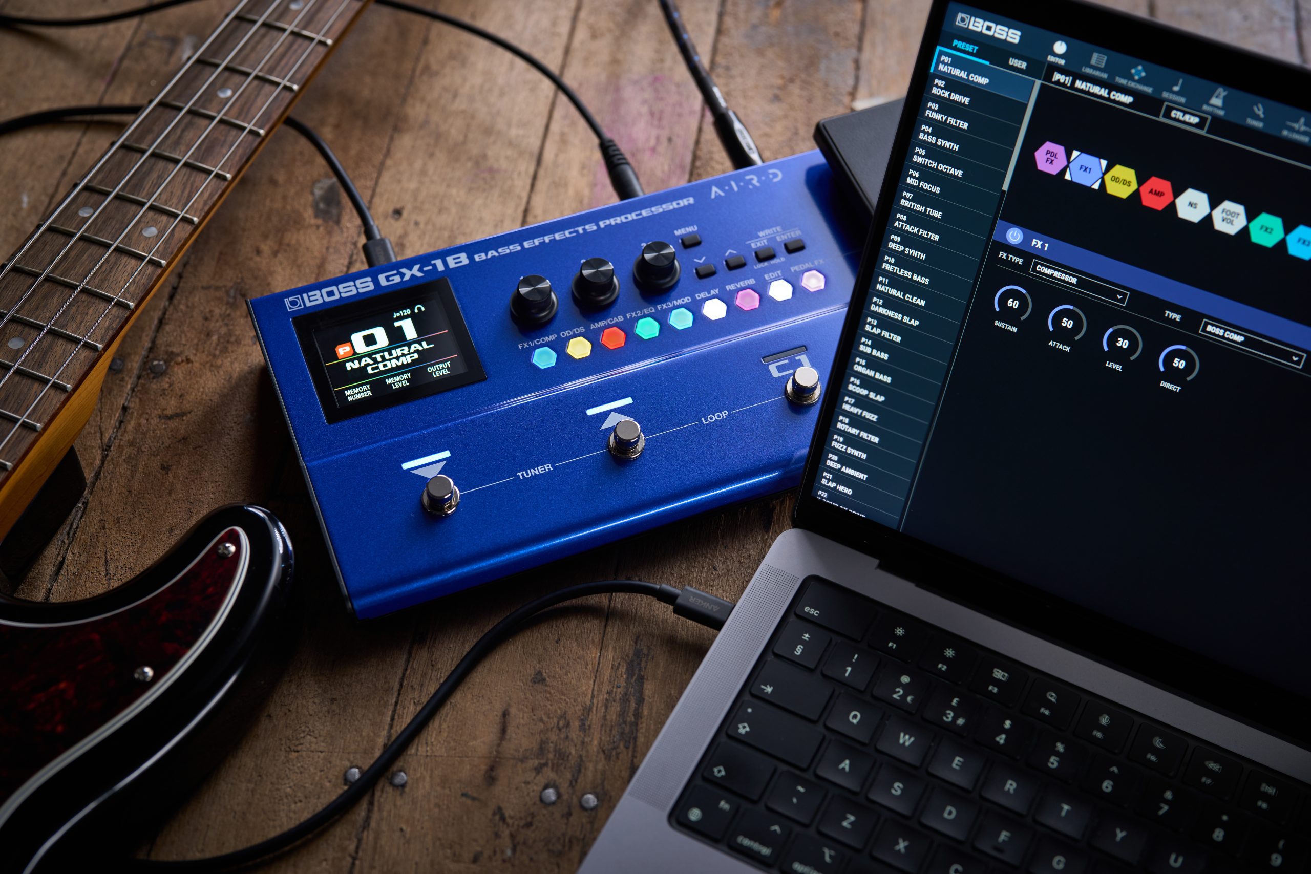 Using BOSS Tone Studio with the GX-1 and GX-1B 