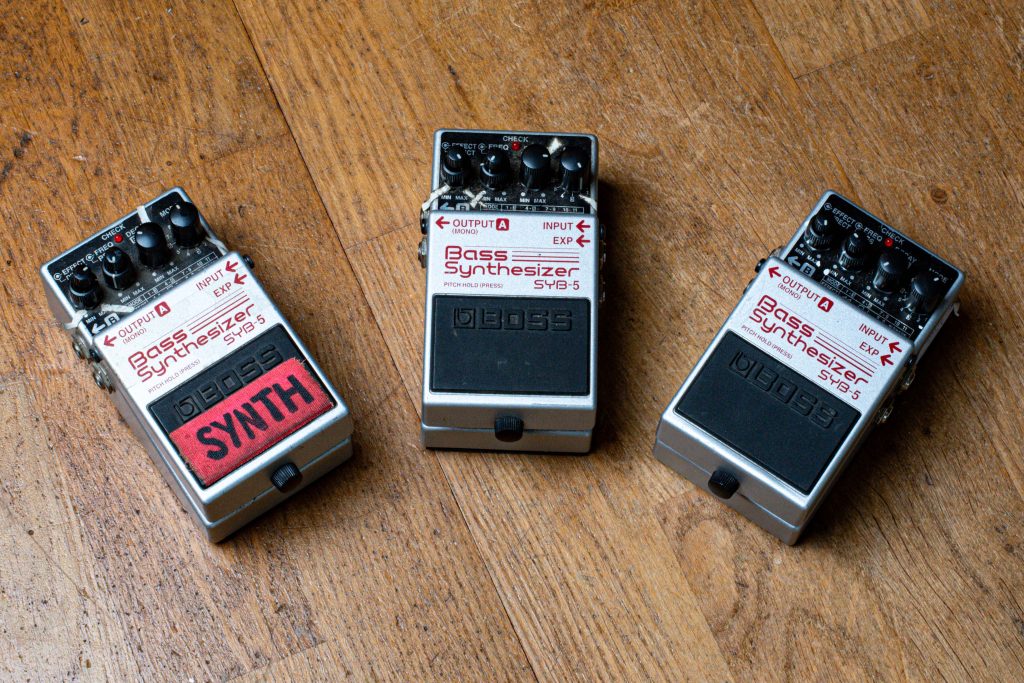 Bassist Charlie Jones' (Robert Plant and Jimmy Page, The Cult, Siouxsie Sioux, Goldfrapp) BOSS SYB-5 Bass Synthesizers