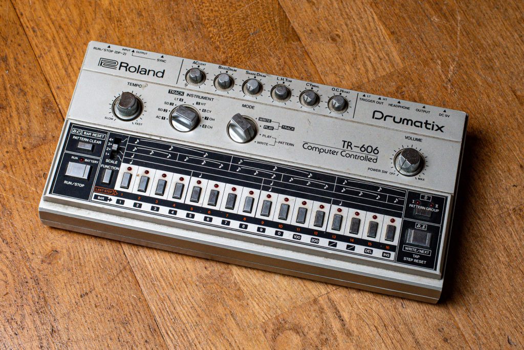 Bassist Charlie Jones' (Robert Plant and Jimmy Page, The Cult, Siouxsie Sioux, Goldfrapp) Roland TR-606 Drumatix
