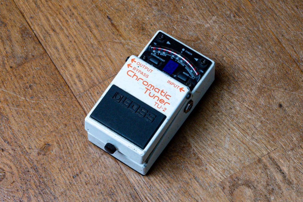 Bassist Charlie Jones' (Robert Plant and Jimmy Page, The Cult, Siouxsie Sioux, Goldfrapp) BOSS TU-2 Chromatic Tuner