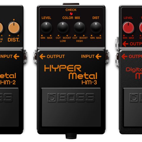BOSS HM-2 Heavy Metal, HM-3 HYPER Metal, and MZ-2 Digital Metalizer