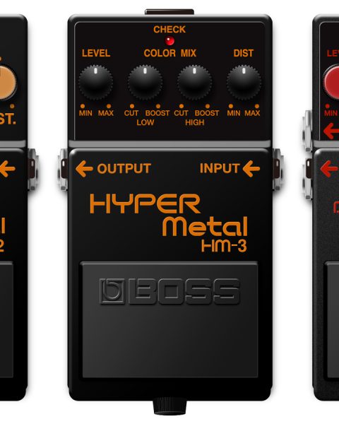 BOSS HM-2 Heavy Metal, HM-3 HYPER Metal, and MZ-2 Digital Metalizer